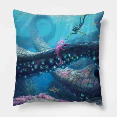 Twisty Bridges Throw Pillow Official Subnautica Merch