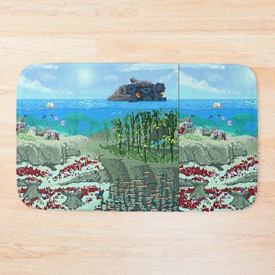 Subnautica Cross Section Bath Mat Official Subnautica Merch