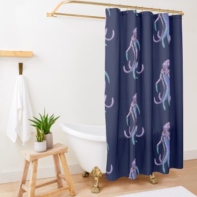 Warper Alien Cyborg Shower Curtain Official Subnautica Merch